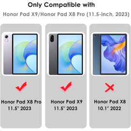 GLANDOTU Case for Honor Pad X9/Honor Pad X8 Pro 11.5 Inch 2023 Tablet Cases, Multi-View Slim and Lightweight PU Leather Tablet Cover with Flip Stand for Honor Pad X9 -Brown Owl