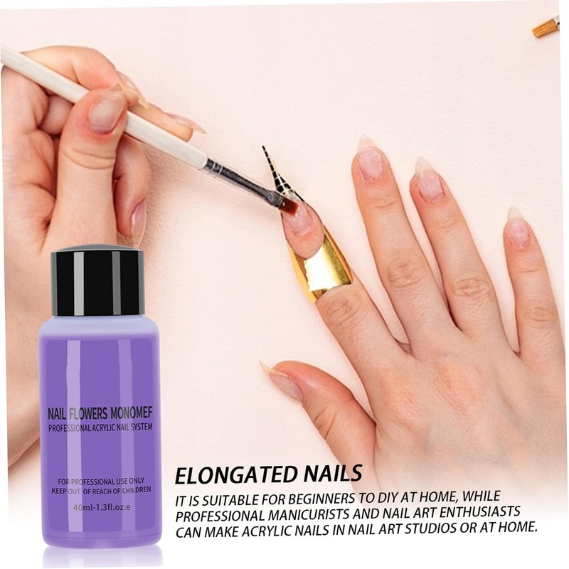 2 botellas monómero líquido acrílico de uñas 40 ml Professional