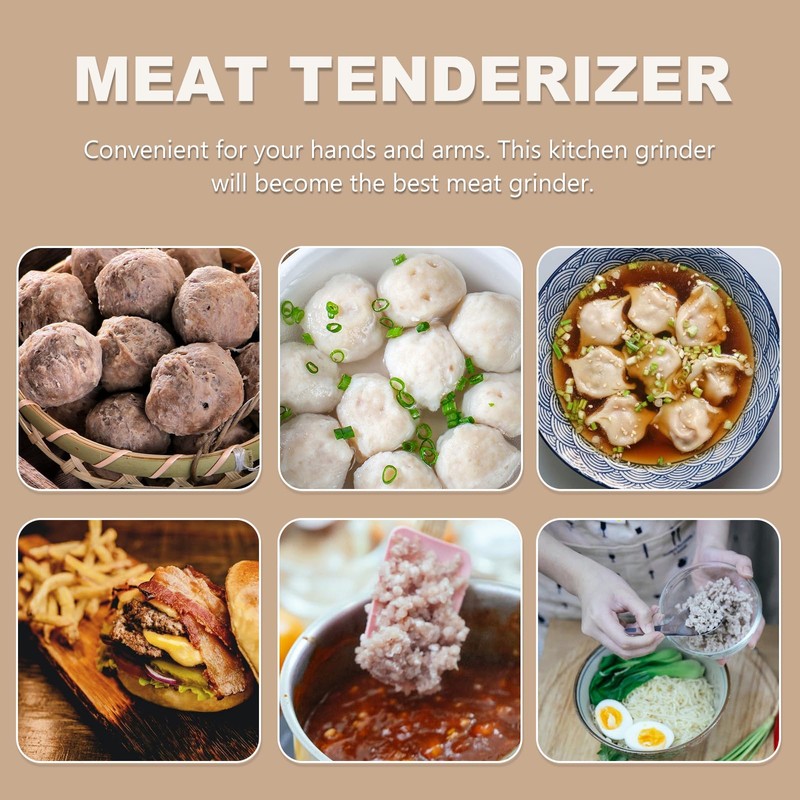 Meat Tenderiser Wooden Handle Meat Tenderizer Blades Needle Hammer for
