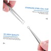 FOMIYES 3pcs Stainless Steel Pimple Tweezers Blackhead Extractor Tool for