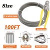 1/8 Inch Stainless Steel Wire Rope Kit, 7x7 Strands, 100