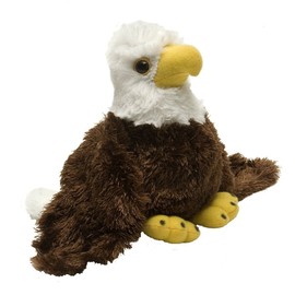 Wild Republic Bald Eagle Plush, Stuffed Animal, Plush Toy, Gifts for Kids, Hug’Ems 7"