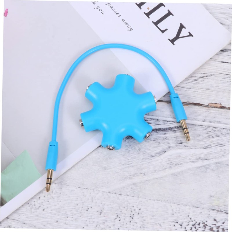 NOLITOY Hexangular Earphone Splitter Adapter Way Audio Connector for Music