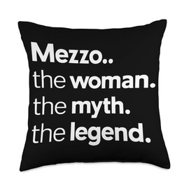Mezzo Soprano Singer Vocal Vocalist Voice Singing Choir Throw Pillow