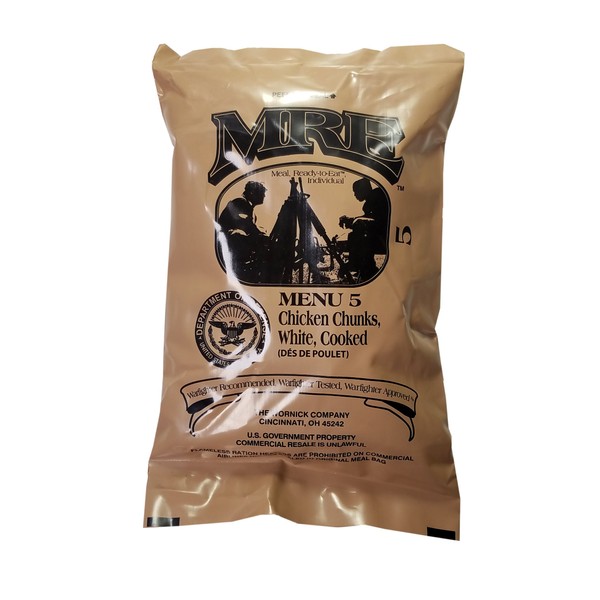 Chicken Chunks MRE Meal - Genuine US Military Surplus Inspection Date 2020 and Up
