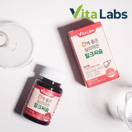 Vitalaps 비타랩스 간에 좋은 실리마린 밀크씨슬 800mg X 90정 1통 VitaLabs Milk Thistle 800mg X 90 Tablets for Liver Health