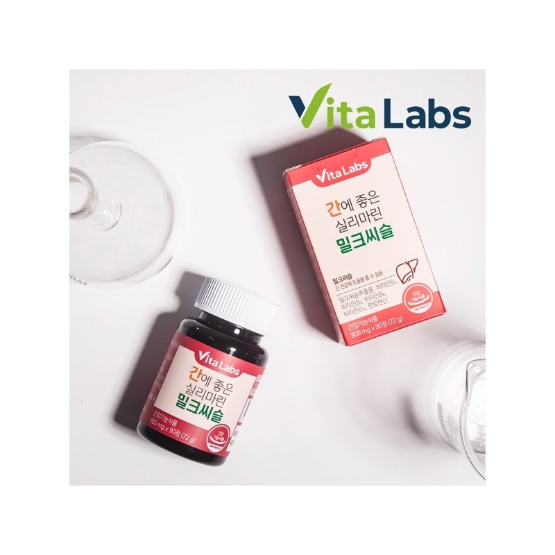 Vitalaps 비타랩스 간에 좋은 실리마린 밀크씨슬 800mg X 90정 1통