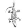 CROCODILE Pendant ~ Solid Sterling Silver Handmade UK (Optional Necklace)