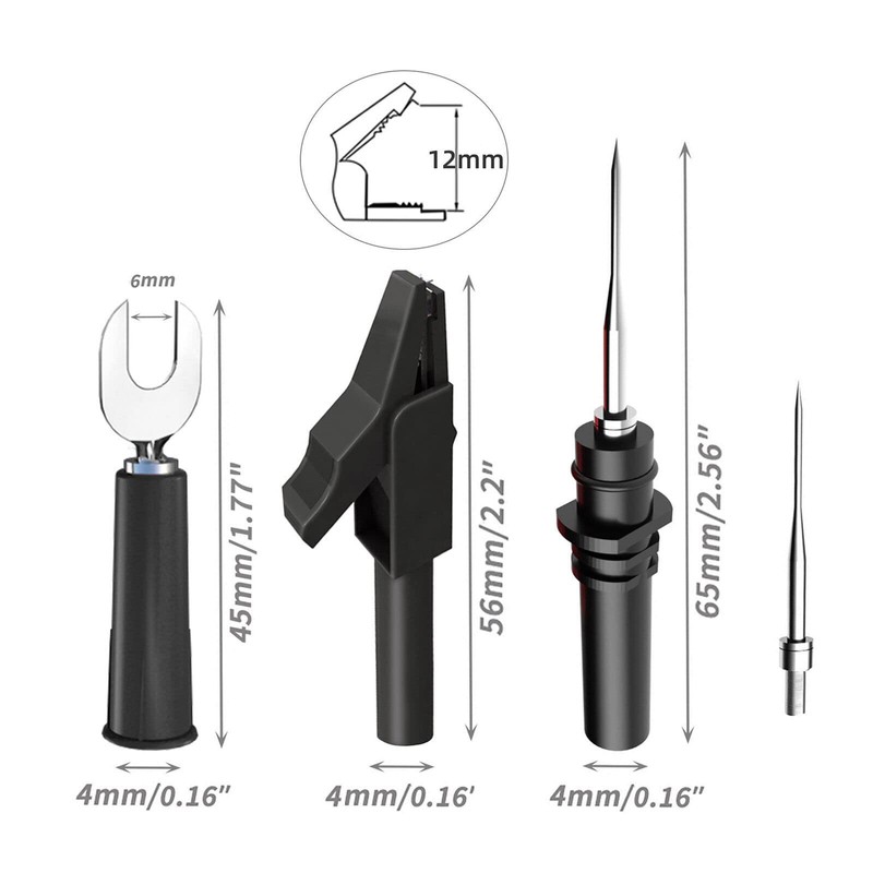 Cleqee 5 Pairs Stackable Banana Plugs Multimeter Test Lead Kit