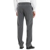 Plaid&Plain Men's Straight Fit Elastic Waistband Dress Pants in Grey