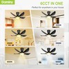 DAMINY 30 Inch Black and Gold 5 Blade Ceiling Fan