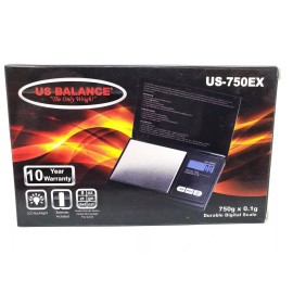 US Balance Digital Pocket Scale 750g x 0.1 Gram Dwt US-750EX Black