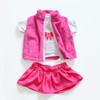 NIXNUT Doll Clothes Winter Outfit Jacket Vest Top with Bowknot