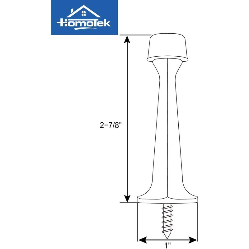 HOMOTEK 6 Pack Heavy Duty Solid Rigid Door Stop with