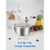 Lunememo Stainless Steel Salad Spinner, Lettuce Spinner with Drain, Non-Slip