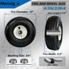 4.10/3.50-4 Tubeless Tire with 3/4" Bearing, 105-3471 Front Wheel and