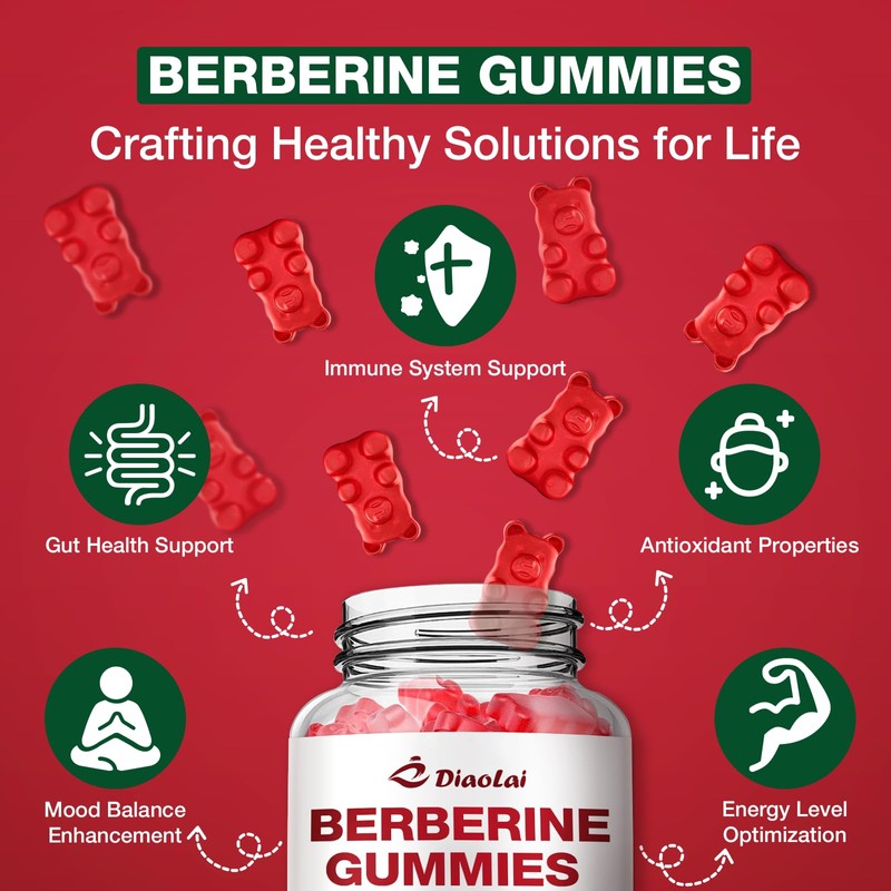 Berberine Gummies 2000mg - Natural Organic Berberine HCL Supplement -