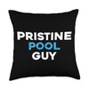 Pristine Pool Guy - Swimming Pool Cleaner Typeset Apparel Throw