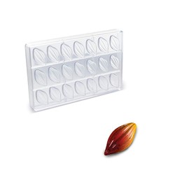Martellato Polycarbonate Chocolate Mold, Cocoa Pod 52 Millimeters
