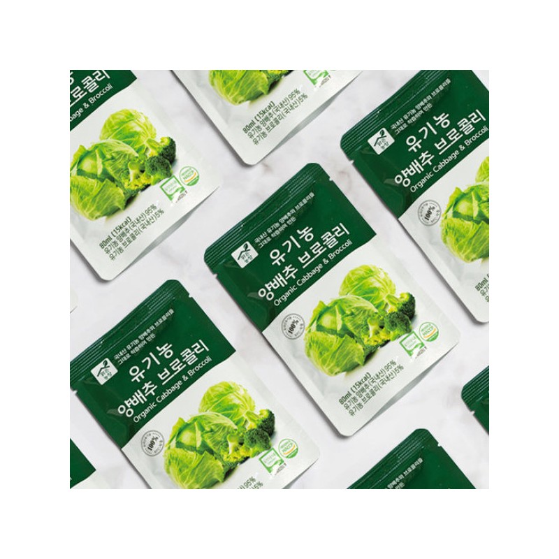 Malguneunongjang 맑은농장 유기농 양배추브로콜리 (80ml 30입 1박스) Clear Farm Organic