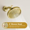 Tohlar Gold Shower Faucet, Single-Handle Shower Faucet Set with 6