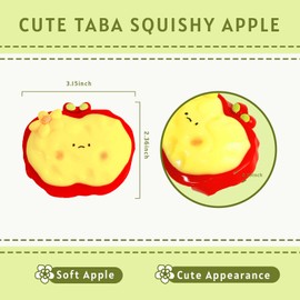 Red Apple Taba Fidget Squeeze Toys,Stress Relief Toy, Silicone Taba Squishy Toy for Kids Adults, Ultra-Soft Squeeze Toys, Decompression Toy for Stress & Anxiety Relaxing Toy Party Favors Gifts