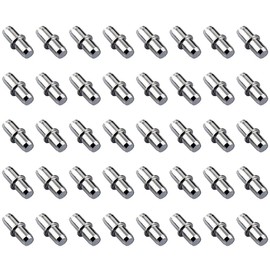 Dowel Shelf Dowel Shelf Receptor Dowel Shelf Support Pin Φ0.2 inch (5 mm) Dowel Insertion Type Shelf Receiver Pin Metal Dowels Used for Securing Shelf Brackets, Bookcases, Cabinets, Wardrobes