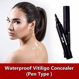 Vitiligo Cover Up Makeup, XISHENGYAN Waterproof Cosmetic Concealer for Skin Vitiligo, Long Lasting White Spots Natural Camouflage Liquid Pen, How to Cover Vitiligo Patches, Use on Face, Hands and Body