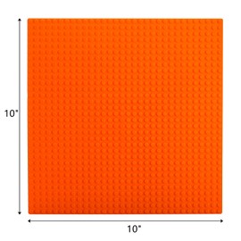 ZEAYEA 12 Pack Classic Baseplates, 10 x 10 Inch Building Base Plates for Kids, Compatible with All Major Brands Baseplate, 12 Colors Stackable Bases for Building Bricks, Activity Table