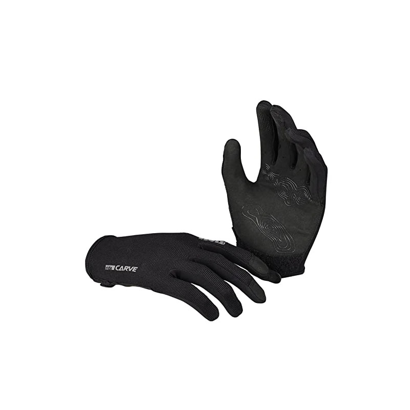 IXS Carve Digger Gloves Black - Ergonomic Robust MTB Gloves,