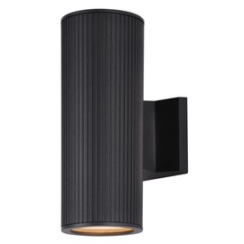 Canarm REXTON 2 Lt Contemporary Outdoor Wall Lantern, Black Finish, Up Down Light Fixture for Entryways, Patios, and Outdoor Living Spaces
