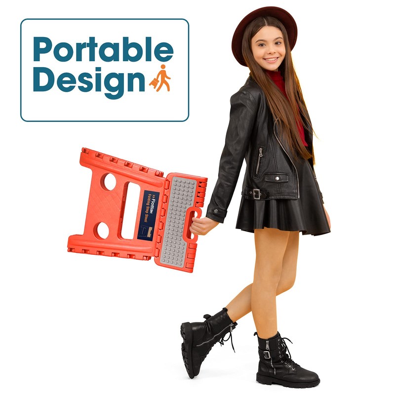 Flottian 13" Folding Step Stool for Adults and Kids Holds