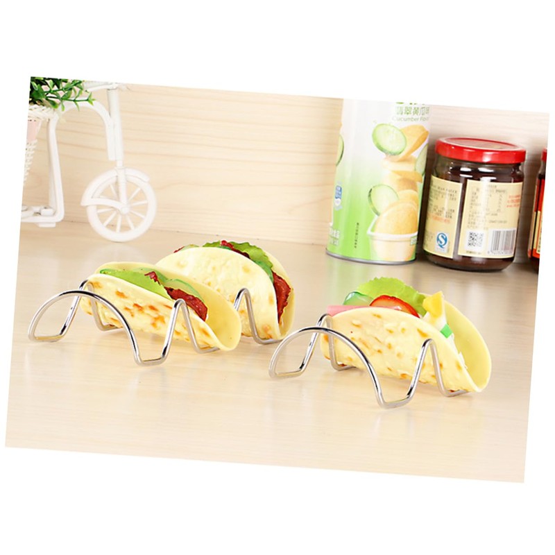 Alipis Dishwasher Safe 2 Pack Taco Holder Pizza Tacos Food