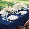 NEWISHER Navy Blue Oval Tablecloth 60x84 inch, Heavy Duty Polyester