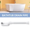 Oblectatio Low Profile Flexible Bathtub Shower Drain Pipe Kit -