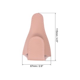 PATIKIL 4.5"x2.6" Embroidery Scissors Sheath, 4 Pack PU Leather Nail Cuticle Scissor Cover Small Pointed Nippers Scissors Protective Case, Pink