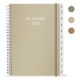 2025 Planner - Planner 2025 for Women & Men, January 2025 - December 2025, Monthly and Weekly Calender Planner with 12 Monthly Tabs, 6.4" x 8.5", Beige