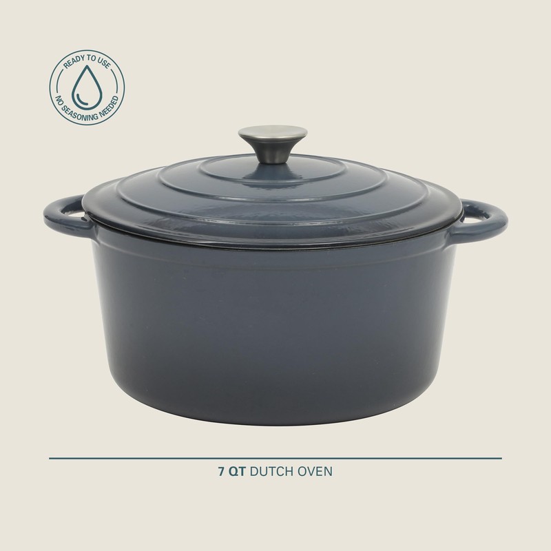 Gibson Home Addlestone 7 Qt Enameled Cast Iron Dutch Oven