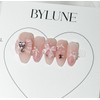Pink Magnet Gra Handmade Nail Tips Ribbon Nail Tips -