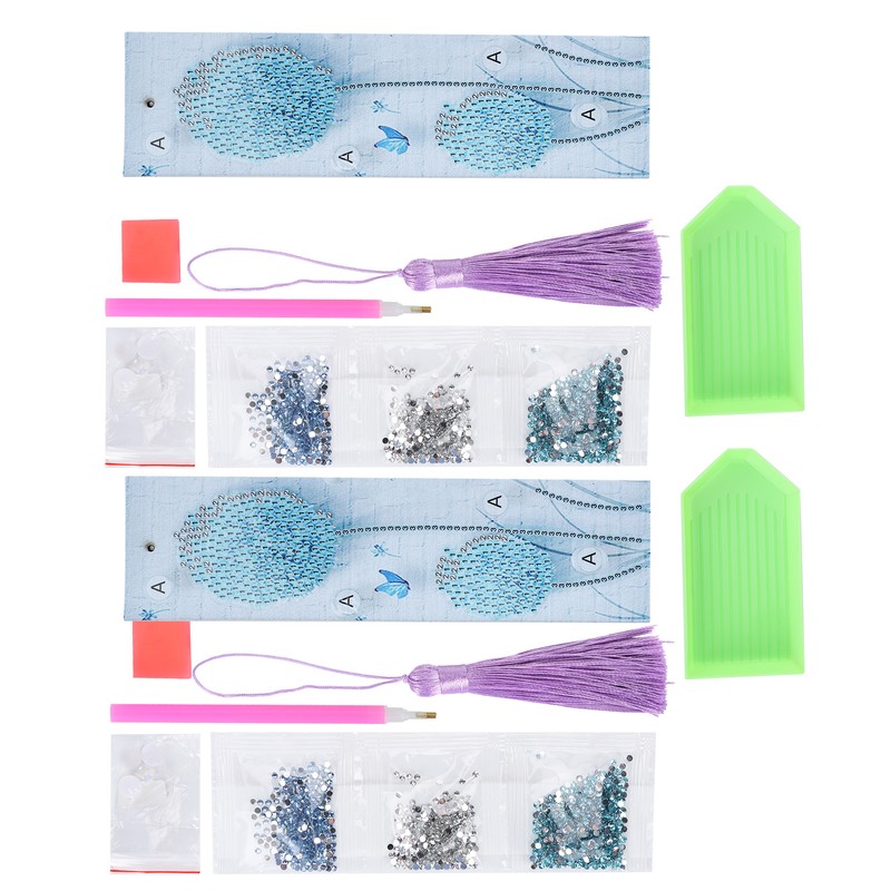 2 Sets Diamond Painting Kit 5D Students DIY Bookmark Dandelion