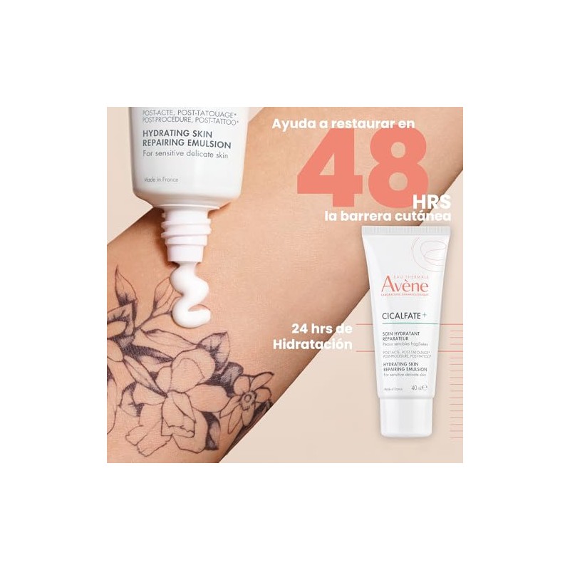 AVENE, Cicalfate+ Emulsión Hidratante Restauradora, Para Post Procedimientos, 40ml