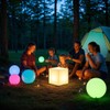 Mr.Go 12-inch Rechargeable Magic LED Light Cube Stool with Remote