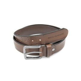 Red Bridge Men's Genuine Leather Belt Scratched, brown