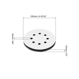 Sponge Interface Pad 125mm Soft Foam Sanding Pads for Orbital Sander Soft Velcro Pads 5" 8 Holes Low Noise and Impact Resistant Sanding Pads for Smooth Surface 4 Pack