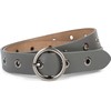 styleBREAKER 03010103 Women's Leather Belt with Rivets and Shiny Surface,
