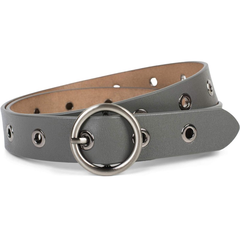 styleBREAKER 03010103 Women's Leather Belt with Rivets and Shiny Surface,