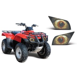 AMR Racing ATV Headlight Eye Graphics Decal Cover Compatible with Honda Recon 2005-2014 - Fright