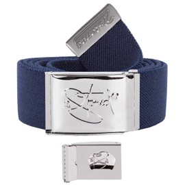 2Stoned Stretch Belt Unisex Elastic Chrome Buckle + Bottle Opener Width 4 cm Length 130 cm - 150 cm Stretchy, navy