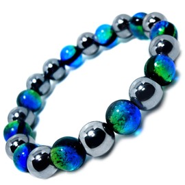 Stone jewelry japan Luminous Firefly Glass Kerama 0.4 inch (10 mm) Terahertz Ore 0.4 inch (10 mm) Bracelet, Glass Stone, No Gemstone