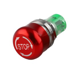 Keegwa 16mm Emergency Stop Push Button Switch Stainless Steel Metal 5A 250V SPDT